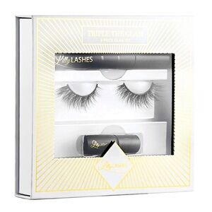Lilly Lashes Triple the Glam Eyelash Kit - Lashes, Adhesive and Mascara